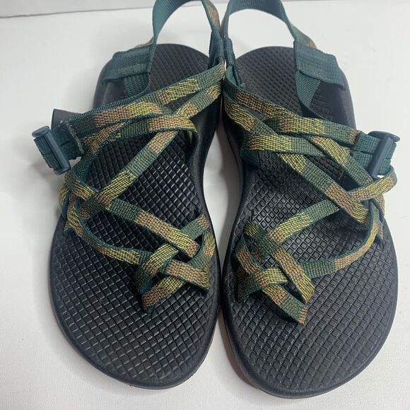 Chaco ZX/2 Classic Toe Loop Teal/Yellow Vibram Soles Sandals - Picture 2 of 7